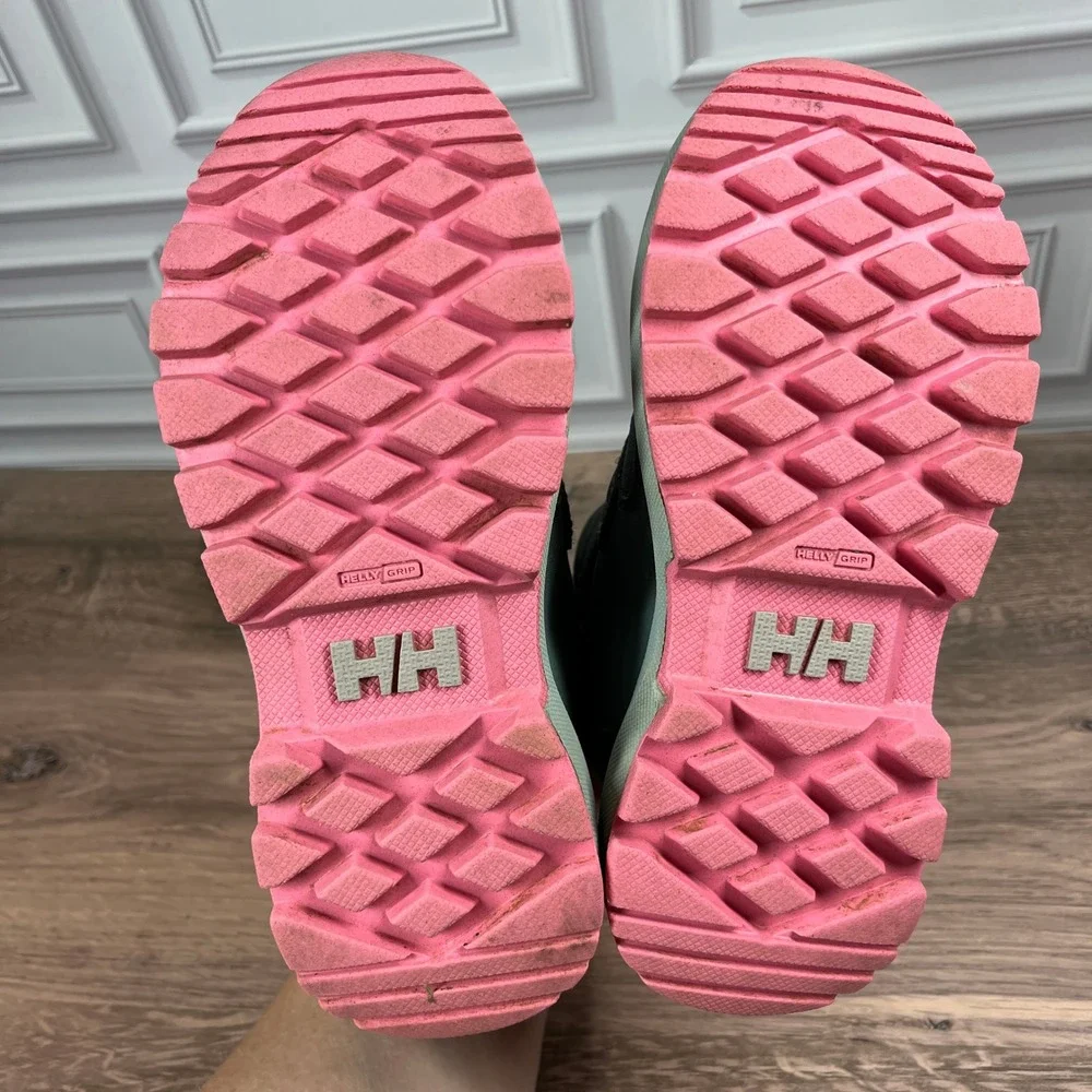 Helly Hansen Winter Boots Kids Teal Green Pink Waterproof Primaloft 11645 Size 1